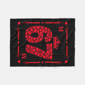 Couverture Polaire Valentine’s Day 67 Filled With Hearts Card Six Sev (Devant (Horizontal))