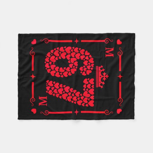 Couverture Polaire Valentine’s Day 67 Filled With Hearts Card Six Sev (Devant (Horizontal))