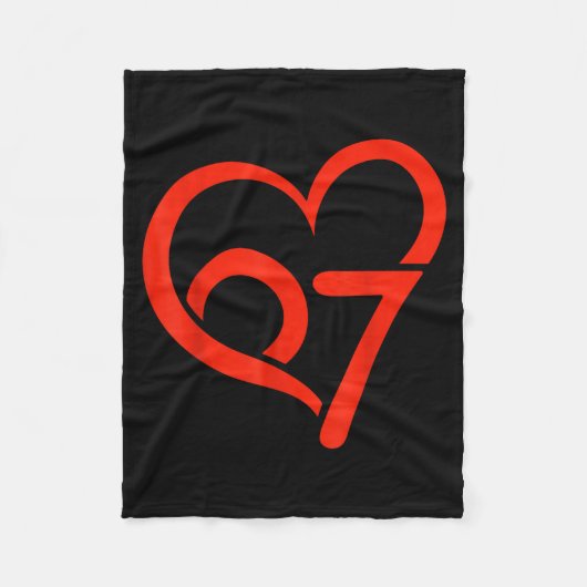 Couverture Polaire Valentine’s Day 67 Meme 67th Birthday 6 7 Valentin (Devant)