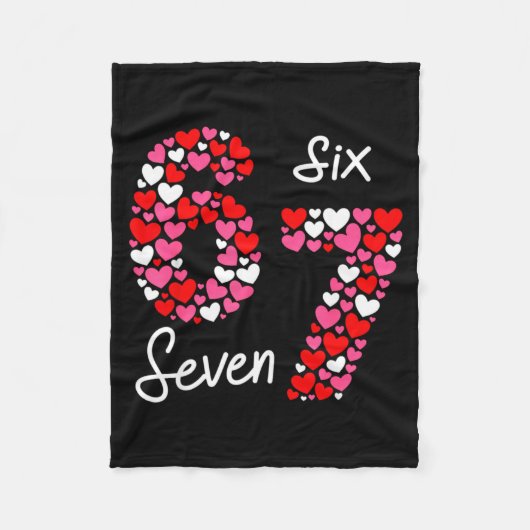 Couverture Polaire Valentine’s Day 6-7 Meme Six Seven 6 7 Valentine H (Devant)
