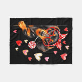 Couverture Polaire Valentine’s Day Dog Cute Dachshund Dogs For Dog Mo (Devant (Horizontal))