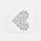 Couverture Polaire Valentine Soccer Heart Drip Srt Love Valentines Da (Devant (Horizontal))