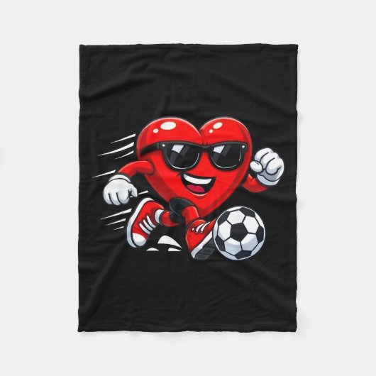 Couverture Polaire Valentine Soccer Heart Drip Srt Love Valentines Da (Devant)