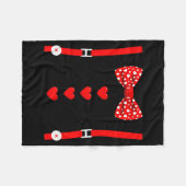 Couverture Polaire Valentine Tuxedo Heart Outfit Funny Love  (Devant (Horizontal))