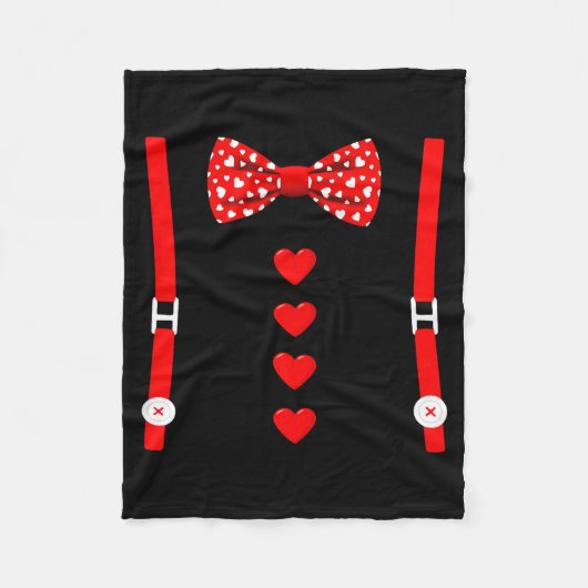 Couverture Polaire Valentine Tuxedo Heart Outfit Funny Love  (Devant)