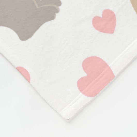 Couverture Polaire Valentines Bunnies (Coin)
