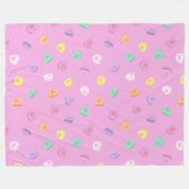 Couverture Polaire Valentines Day Candy Hearts Motif (Devant (Horizontal))