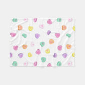 Couverture Polaire Valentines Day Candy Hearts Motif (Devant (Horizontal))
