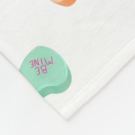 Couverture Polaire Valentines Day Candy Hearts Motif (Coin)
