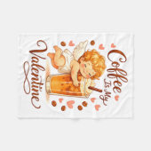 Couverture Polaire Valentine's Day Coffee Is My Valentine Coffee Love (Devant (Horizontal))