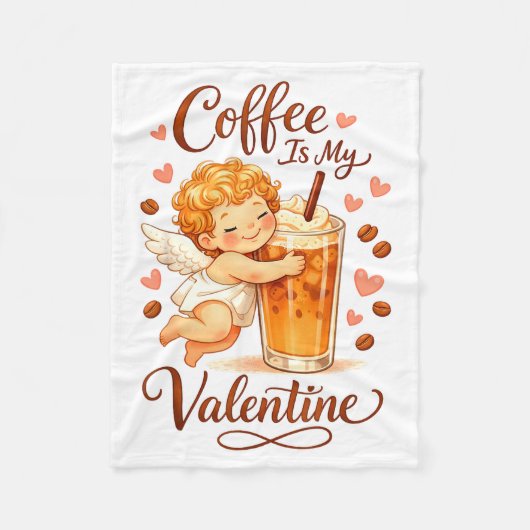 Couverture Polaire Valentine's Day Coffee Is My Valentine Coffee Love (Devant)