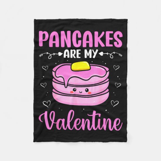 Couverture Polaire Valentine's Day Couple - Pancakes Are My Valentine (Devant)