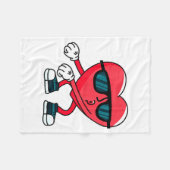 Couverture Polaire Valentines Day Dancing Heart  (Devant (Horizontal))