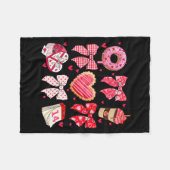 Couverture Polaire Valentines Day Hearts Leopard Coquette Bow Women G (Devant (Horizontal))