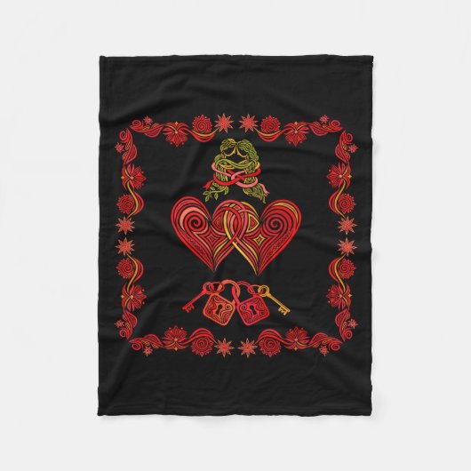 Couverture Polaire Valentines Day Matching Couple Heart Pajamas Men W (Devant)