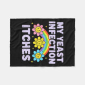Couverture Polaire Valentine's Day My Yeast Infection Itches Funny Cr (Devant (Horizontal))