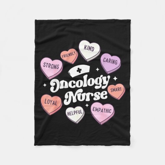 Couverture Polaire Valentines Day Oncology Nurse Cancer Suprt Groovy  (Devant)