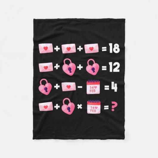 Couverture Polaire Valentines Day Order Of Operations Valentines Math (Devant)