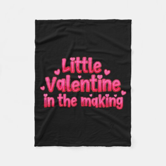 Couverture Polaire Valentines Day Pregnancy Announcement Little Valen (Devant)