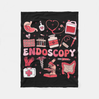 Couverture Polaire Valentine's Day Retro Endo Crew Nurse Endoscopy Gl