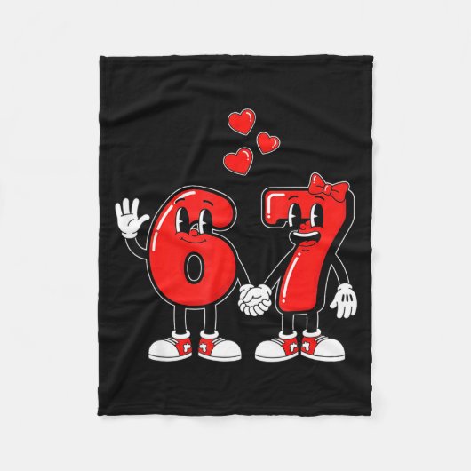 Couverture Polaire Valentine's Day Six Seven Hearts 6 7 Meme Gen Alph (Devant)