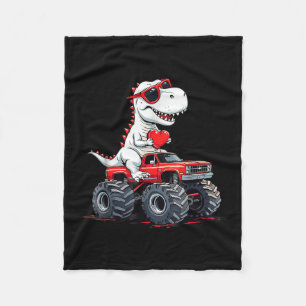 Couverture Polaire Valentines Jour Dinosaure Monster Camion Avec Coeu