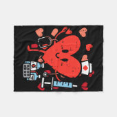 Couverture Polaire Valentines Jour Infirmière Coeur amusant Soins inf (Devant (Horizontal))