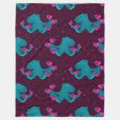 Couverture Polaire Valentine's Octopus and Hearts (Devant)