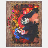 Couverture Polaire Vallarta Catrinas avec fleurs et bougies 1718 (Devant)