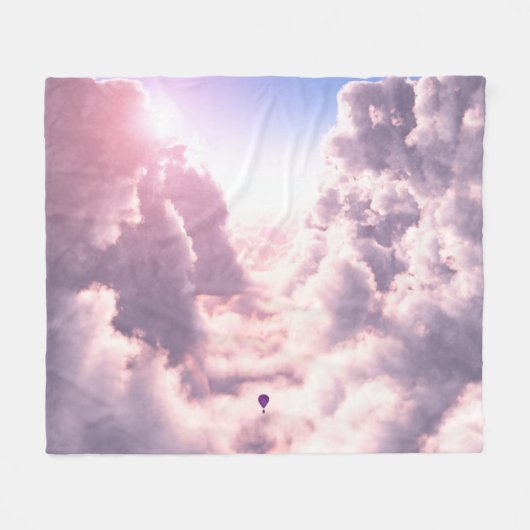 Couverture Polaire Vallée dans le Clouds Fleece Blanket (Devant (Horizontal))