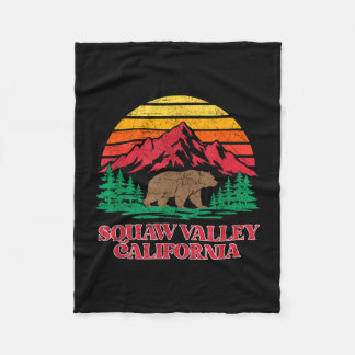 Couverture Polaire vallée olympique ours grizzly californie vintage