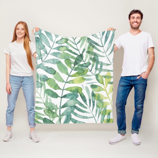Couverture Polaire Valse Frond - Feuilles Frond Palm (En situation)