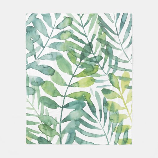 Couverture Polaire Valse Frond - Feuilles Frond Palm (Devant)