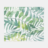 Couverture Polaire Valse Frond - Feuilles Frond Palm (Devant (Horizontal))