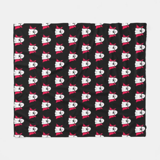 Couverture Polaire Vampire Ghosts sur le noir (Devant (Horizontal))