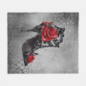 Couverture Polaire Vampy Vogue Grunge | Stiletto Lace Bootie Roses (Devant (Horizontal))