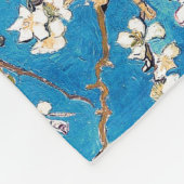 Couverture Polaire Van Gogh Almond Blossoms bleu turquoise (Coin)