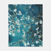 Couverture Polaire Van Gogh Almond Blossoms Dark Turquoise (Devant)