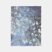 Couverture Polaire Van Gogh Almond Blossoms en acier bleu (Devant)