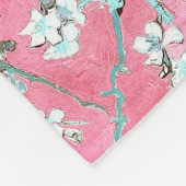 Couverture Polaire Van Gogh Almond Blossoms rose bleu (Coin)