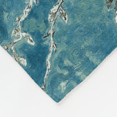 Couverture Polaire Van Gogh Almond Blossoms : Turquoise foncé (Coin)