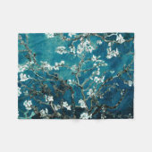 Couverture Polaire Van Gogh Almond Blossoms : Turquoise foncé (Devant (Horizontal))