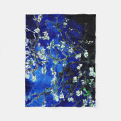 Couverture Polaire Van Gogh Almond Blossoms Vibrant Bleu (Devant)