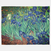 Couverture Polaire Van Gogh Art Irises (Devant (Horizontal))