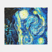 Couverture Polaire Van Gogh - Nuit étoilée (Devant (Horizontal))