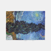 Couverture Polaire Van Gogh Road Avec Cyprès Impressionnisme (Devant (Horizontal))