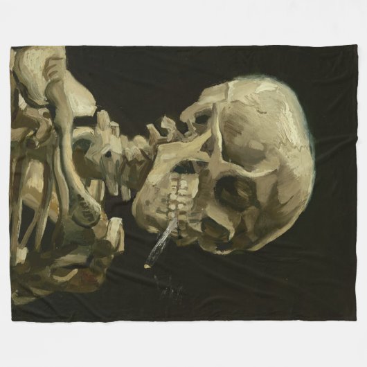 Couverture Polaire van gogh Skull (Devant (Horizontal))