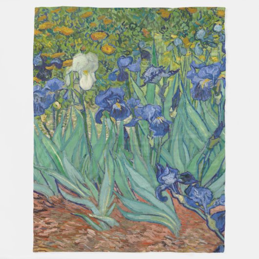 Couverture Polaire Van Gogh Vintage Irises Fleece (Devant)