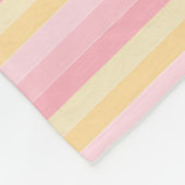 Couverture Polaire Vanille Modèle moderne rose jaune rayé (Coin)