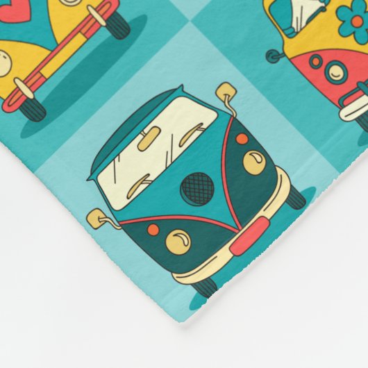 Couverture Polaire Vannes rétro (Coin)